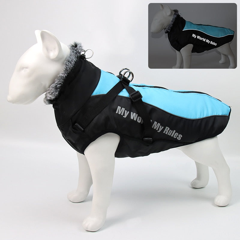 Large Dogs Winter Warm Jacket Waterproof Reflective