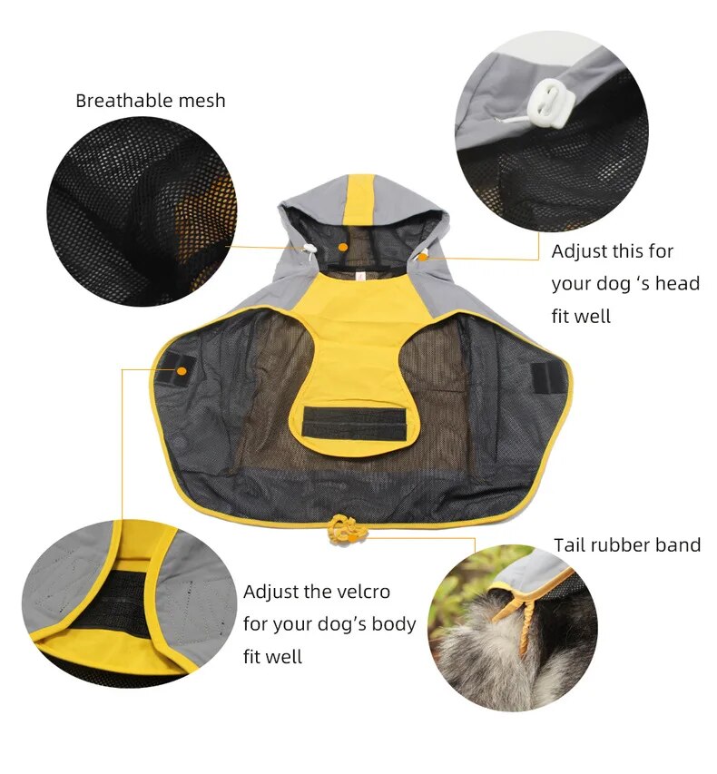 Color Matching Outdoor Dog Raincoat Casual Outdoor Dog Jacket