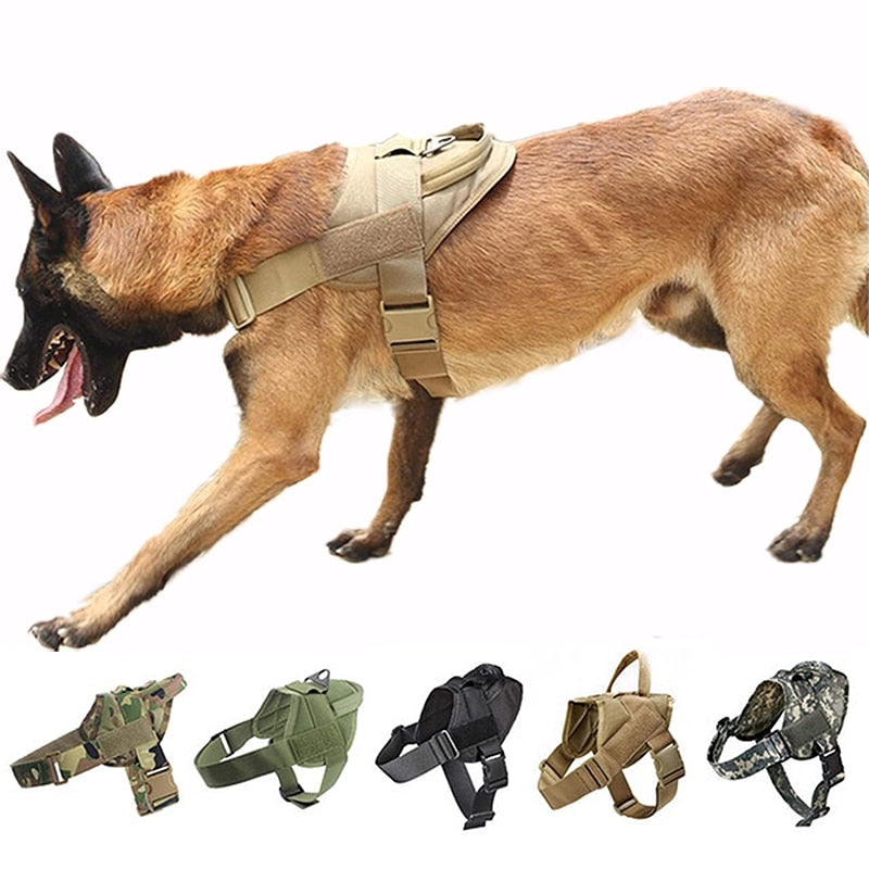Dog Harness Leash Set Tactical Chest Vest Adjustable