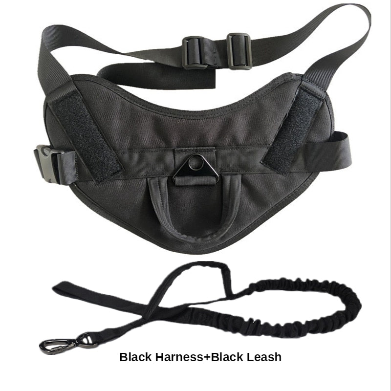 Dog Harness Leash Set Tactical Chest Vest Adjustable