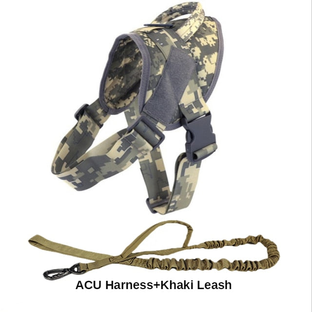 Dog Harness Leash Set Tactical Chest Vest Adjustable