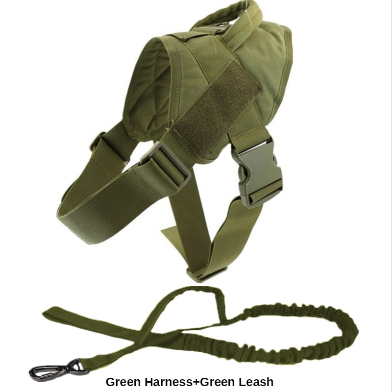 Dog Harness Leash Set Tactical Chest Vest Adjustable