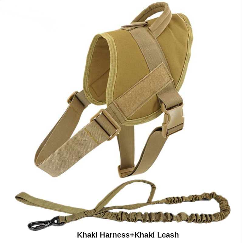 Dog Harness Leash Set Tactical Chest Vest Adjustable