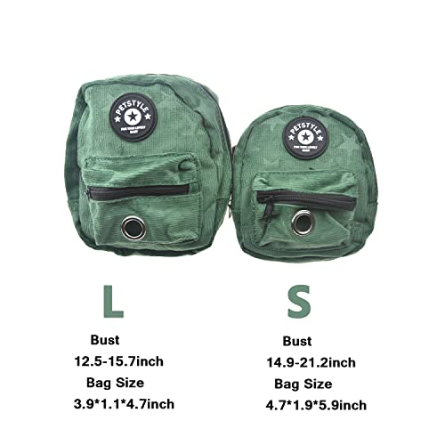 Dog Backpack Harness with Leash Adjustable Travel Hiking Walking Harness Backpack