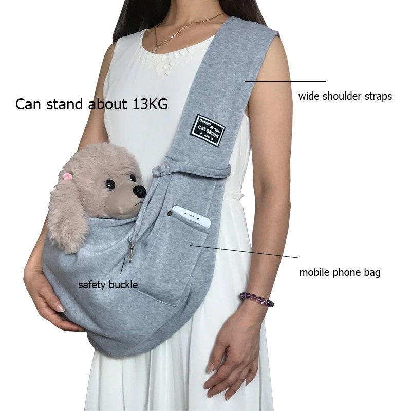 Pet Dog Bag Out Crossbody Shoulder Bag Dog Carrier Bag With Pocket