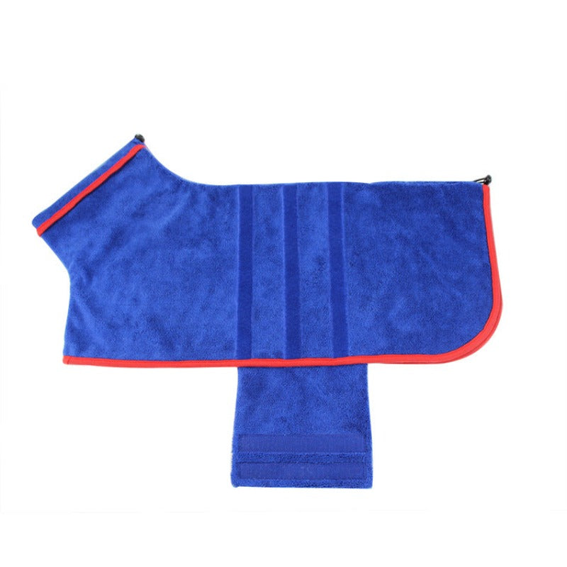 Dog Bathrobe Super Absorbent Luxurious Soft Dog Bath Towel