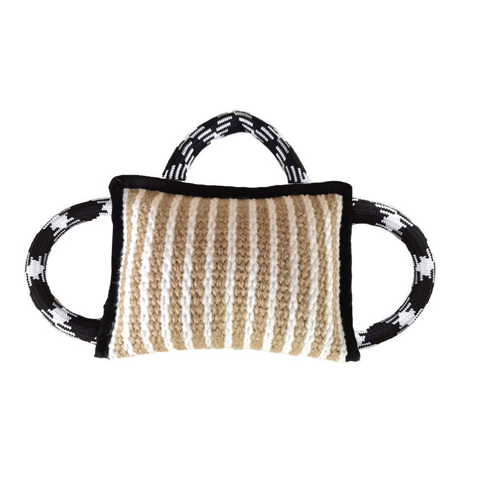 Dog Bite Pillow with 3 Comfortable Strong Handles Dog Tug Toy