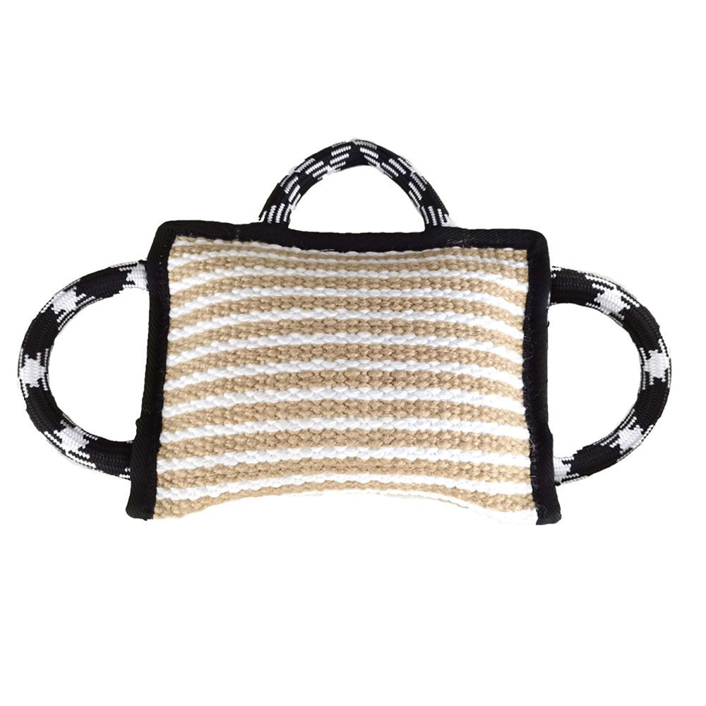 Dog Bite Pillow with 3 Comfortable Strong Handles Dog Tug Toy