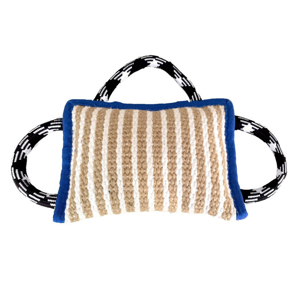 Dog Bite Pillow with 3 Comfortable Strong Handles Dog Tug Toy