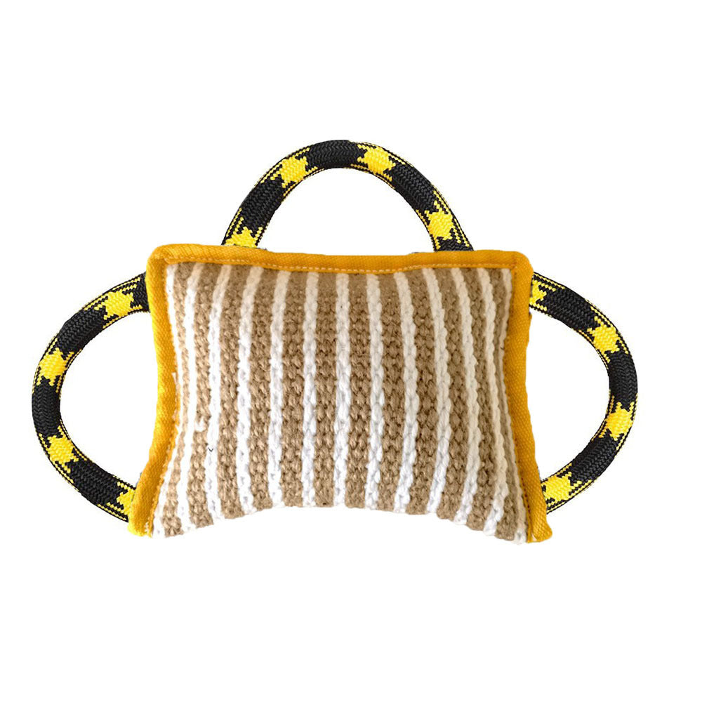 Dog Bite Pillow with 3 Comfortable Strong Handles Dog Tug Toy