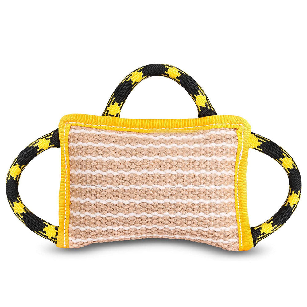 Dog Bite Pillow with 3 Comfortable Strong Handles Dog Tug Toy