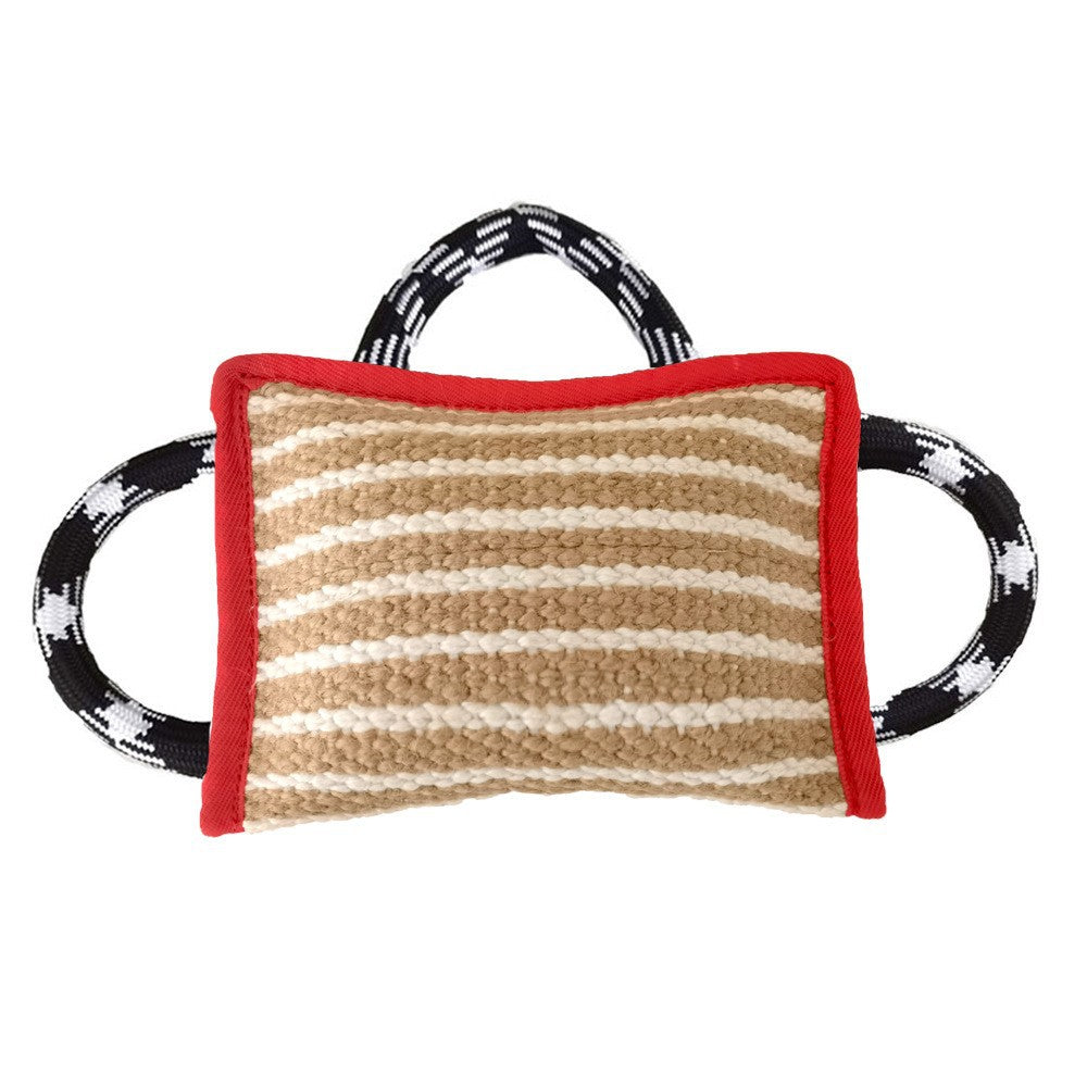 Dog Bite Pillow with 3 Comfortable Strong Handles Dog Tug Toy