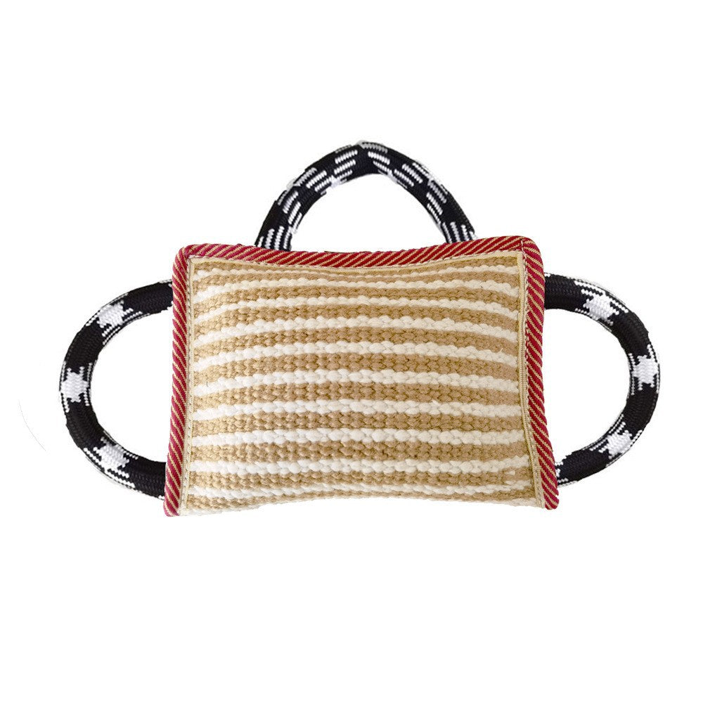 Dog Bite Pillow with 3 Comfortable Strong Handles Dog Tug Toy