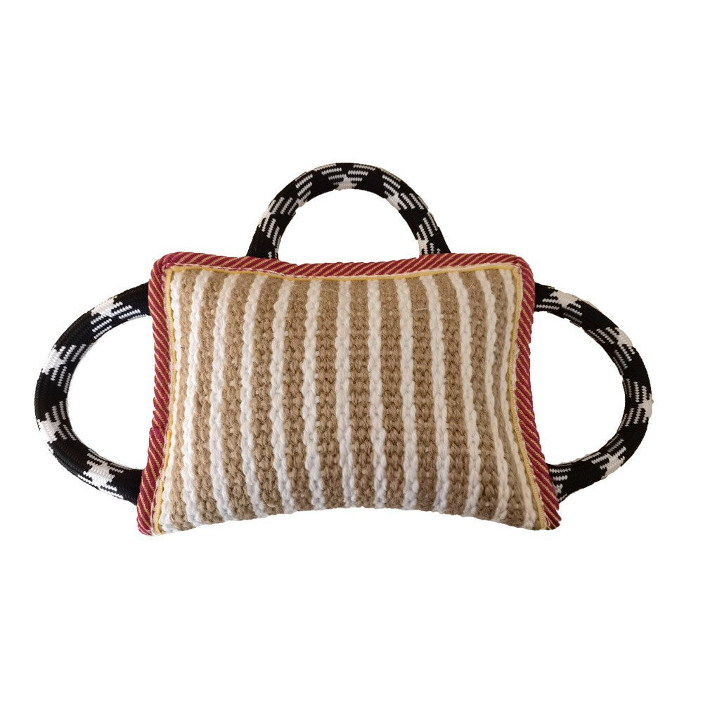 Dog Bite Pillow with 3 Comfortable Strong Handles Dog Tug Toy