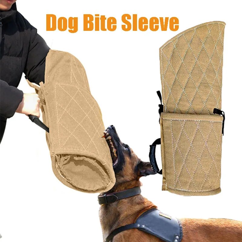 Dog Bite Sleeve With Handle Thickened Jute Training Young Arm Protection Safety Pet Dog Bite Sleeve