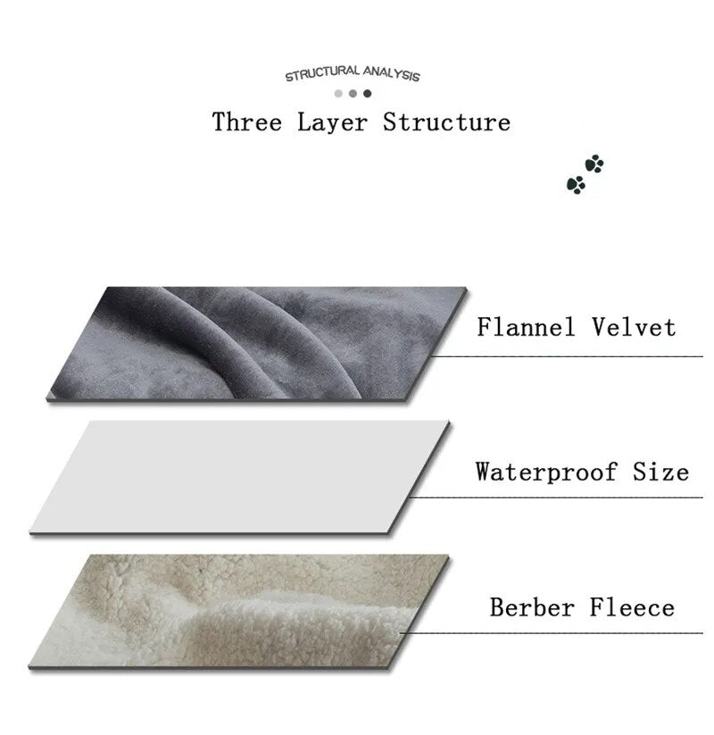 Dog Blanket Quilt Pet Bed Cashmere Waterproof Thickened Cat Dog Pad