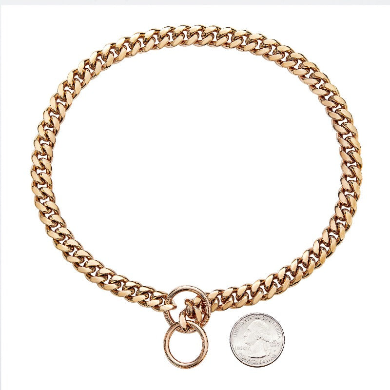 Dog Chain Collar Stainless Steel Metal Slip Chain Collar