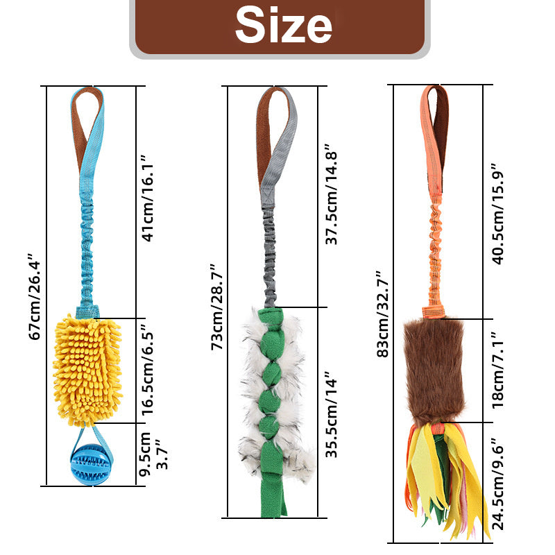 Dog Chew Rope Colorful Dog Tug Toy Elastic Drawstring Pet Chew Toy