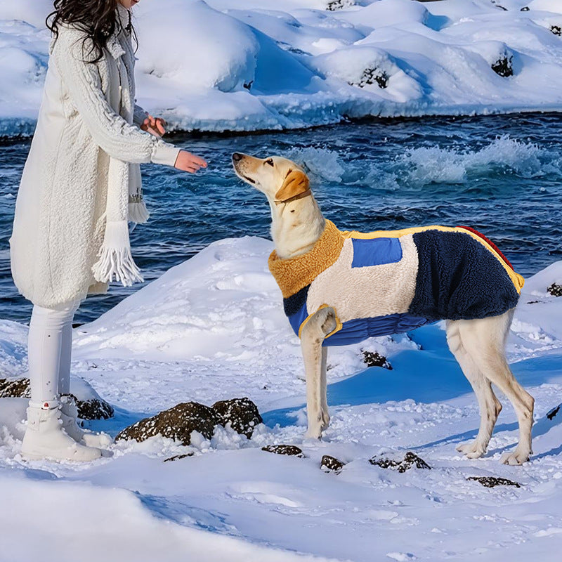 Dog Clothes Autumn And Winter Zipper Cotton Dog Coat Warm Cotton Jacket Winter Vest
