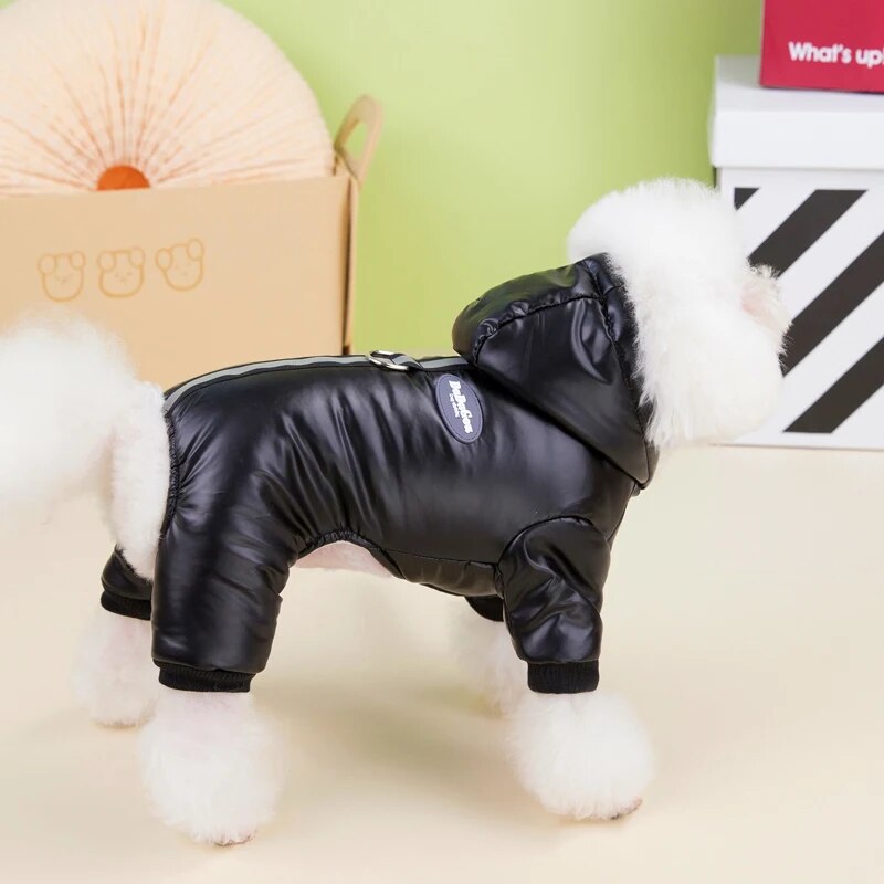 Dog Coat Windproof Jacket 4 Legs Warm Dog Jumpsuit
