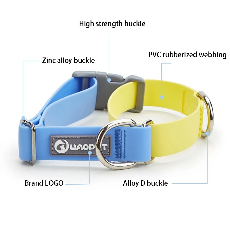 Waterproof Dog Collar with Quick Release Buckle Dog Leash