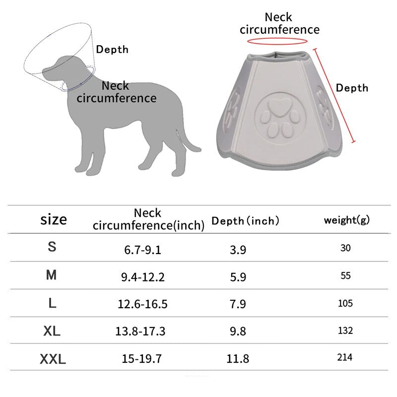 Dog Collars Cat Elizabethan Collar Pet Dog Neck Cone Recovery Anti-bite Collar