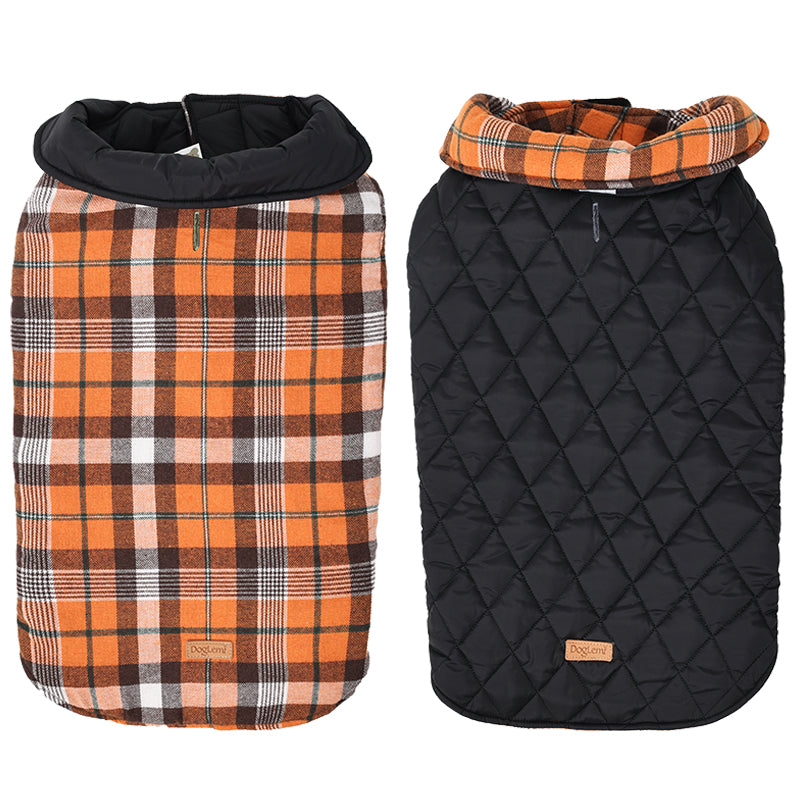Dog Costume Waterproof Plaid Clothes Dog Winter Coat Warm Dog Jacket