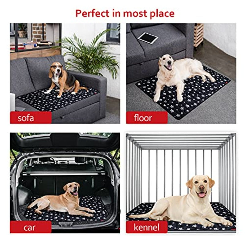 Anti-Slip Bottom Dog Crate Mat Machine Washable Soft Dog Bed Mat