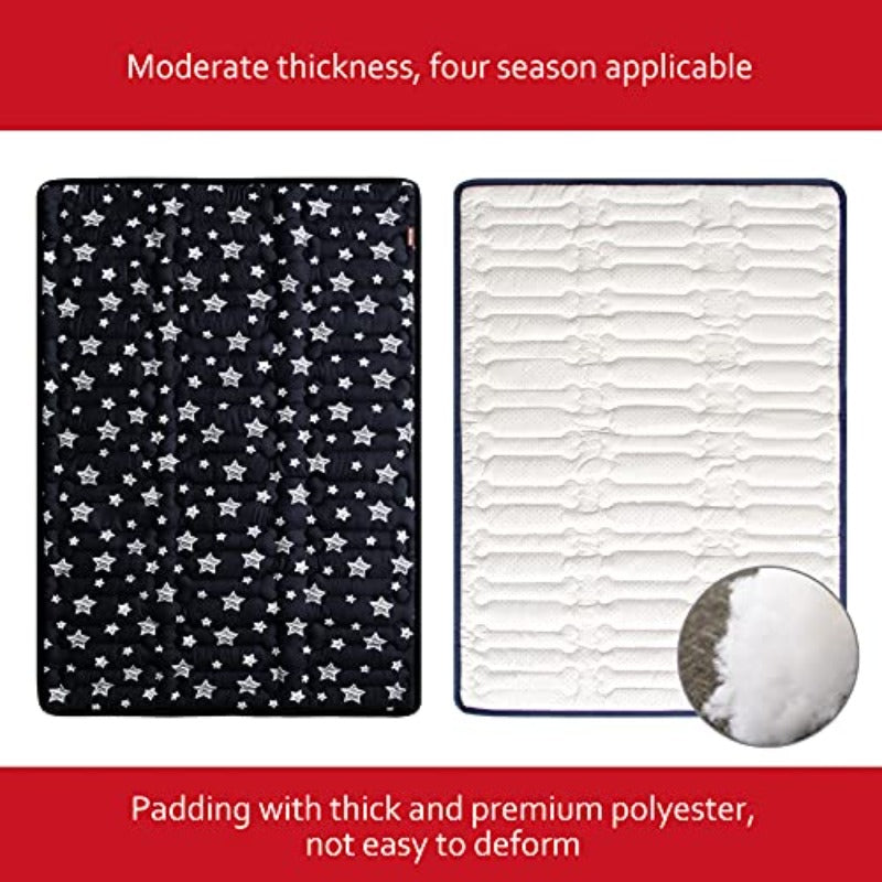 Anti-Slip Bottom Dog Crate Mat Machine Washable Soft Dog Bed Mat