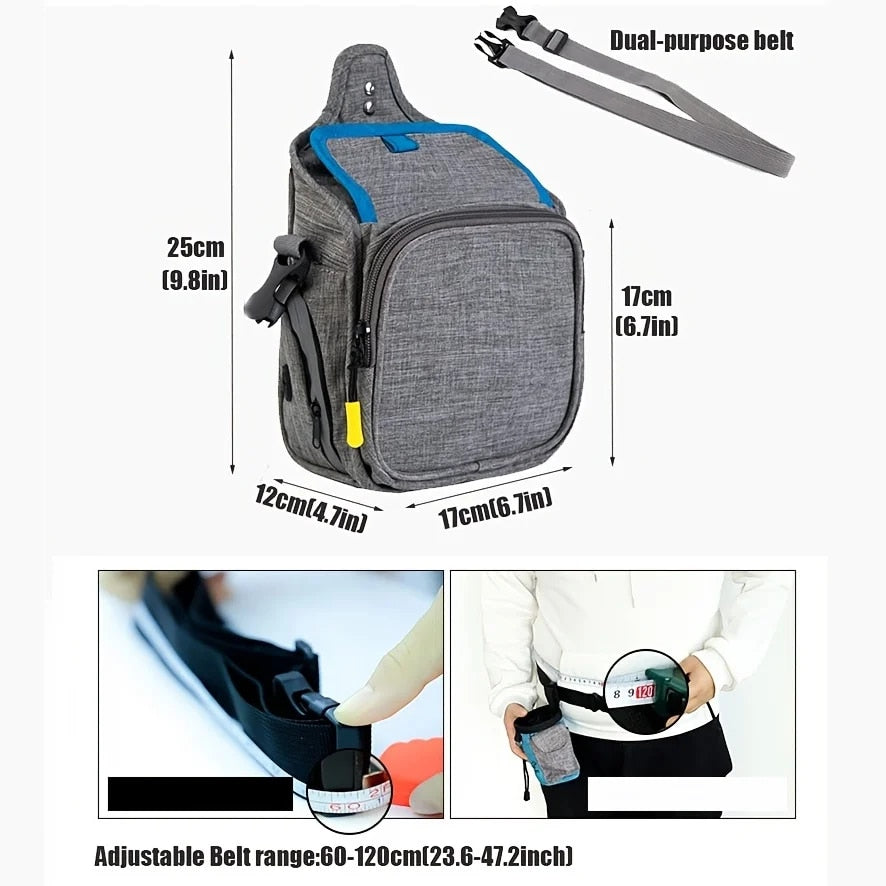 Dog Food Bag WIth Waterproof Dog Training Belt Bag And Shoulder Bag
