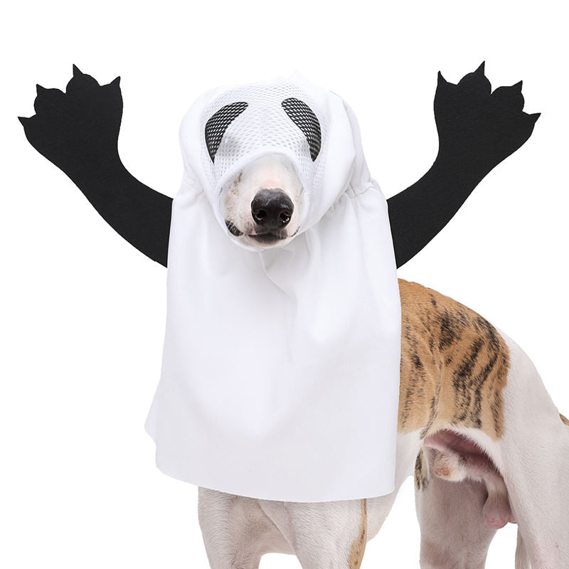 Dog Halloween Costume Ghost Outfit For Pets Funny Dress-up
