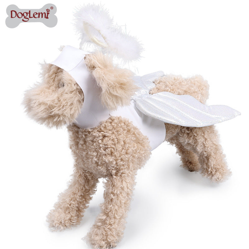 Dog Halloween Costume Pet Angel Wings Halloween Costumes WIth Wing