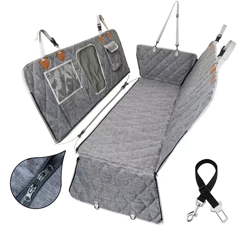 Dog Hammock Pet Dog Car Seat Cover With Mesh Window For Car SUV