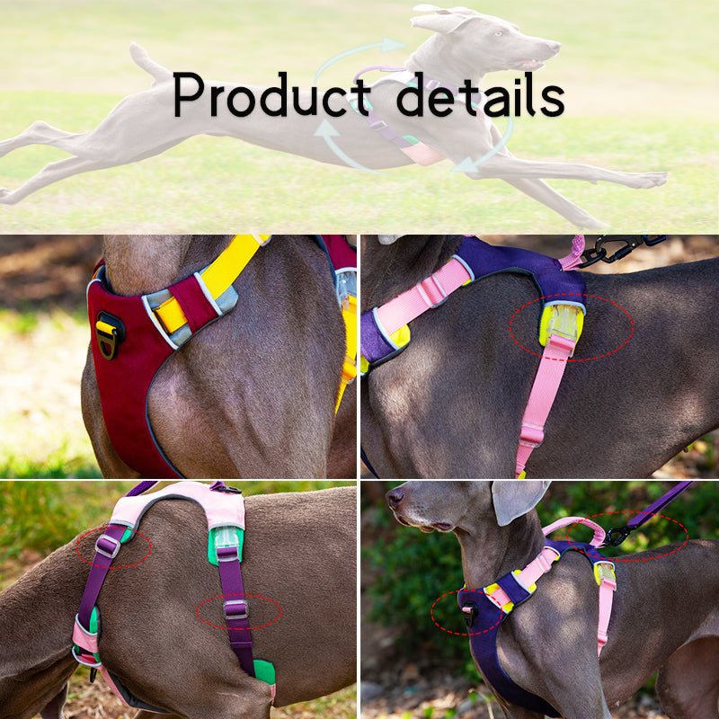 Dog Harness Adjustable Liftable Harness Reflective Pet Leads Vest