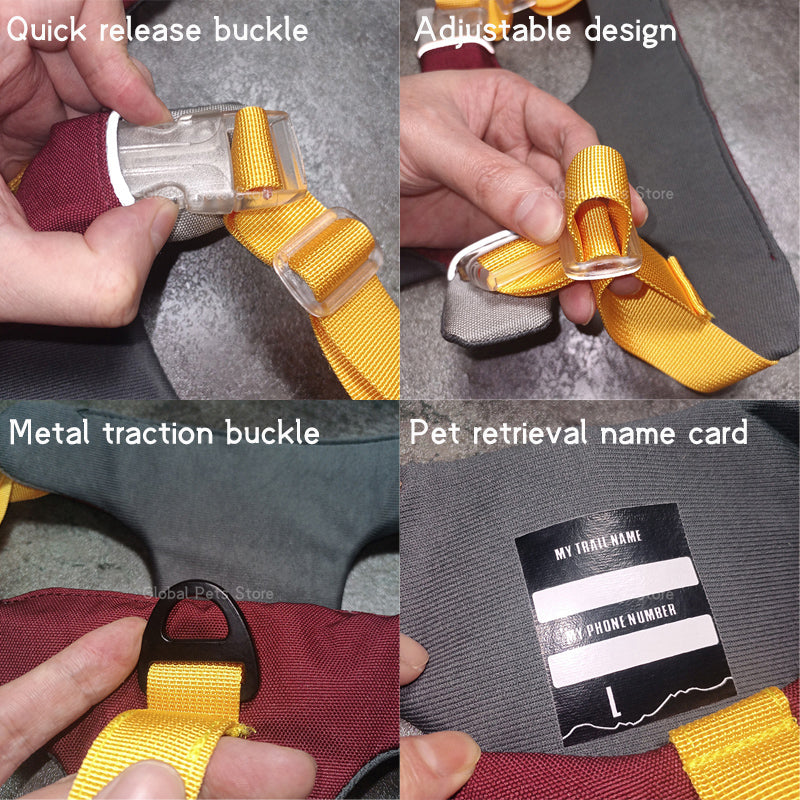 Dog Harness Adjustable Liftable Harness Reflective Pet Leads Vest