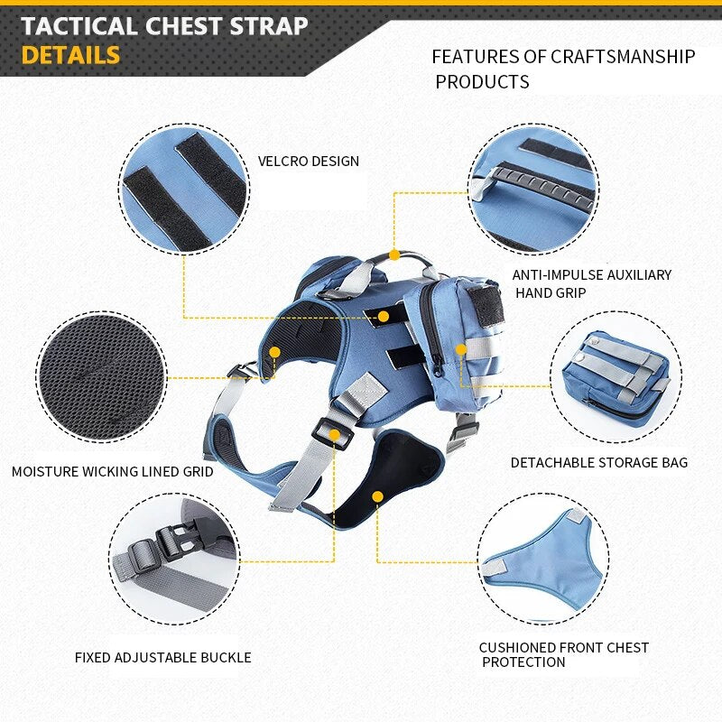 Dog Harness Vest Adjustable Pet Chest Strap Harness Reflective