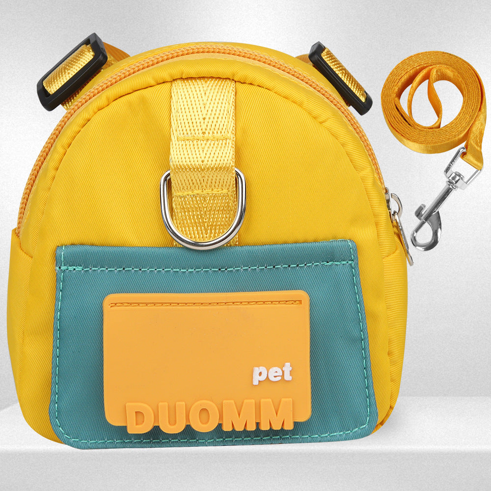 Adjustable Pet Dog Harness With Snack Storage Backpack