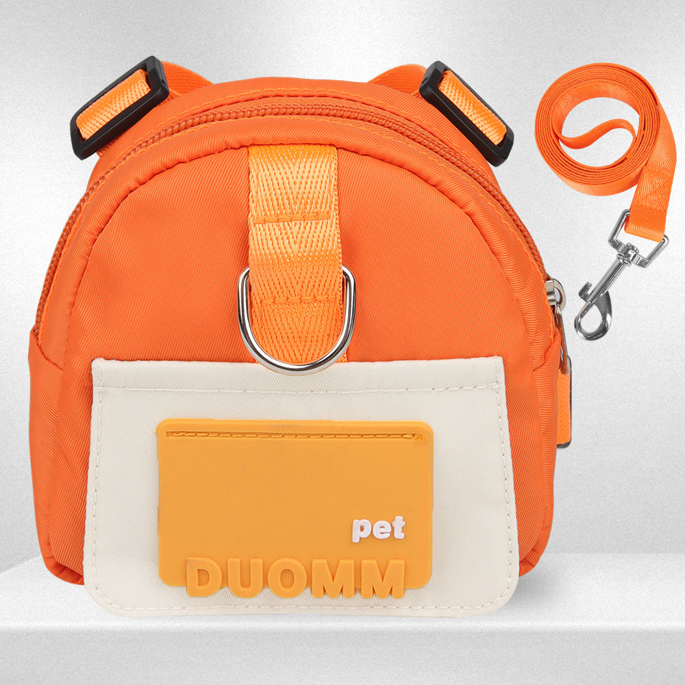 Adjustable Pet Dog Harness With Snack Storage Backpack