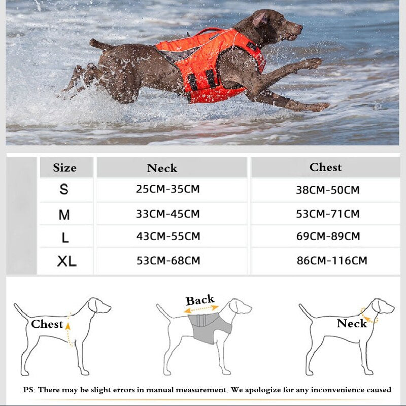 Dog Life Jacket With High Buoyancy For Medium Large Dog