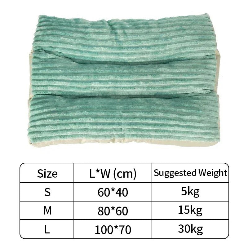 Dog Mat Corduroy Bed Washable Winter Warm Cushion Thicken Dog Sofa
