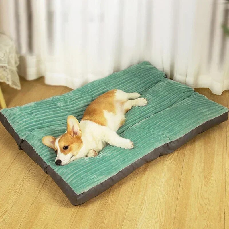 Dog Mat Corduroy Bed Washable Winter Warm Cushion Thicken Dog Sofa