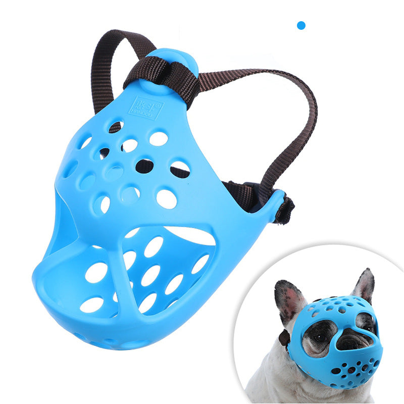 Dog Muzzle For Short Snout Dogs Breathable Holes Biting Chewing
