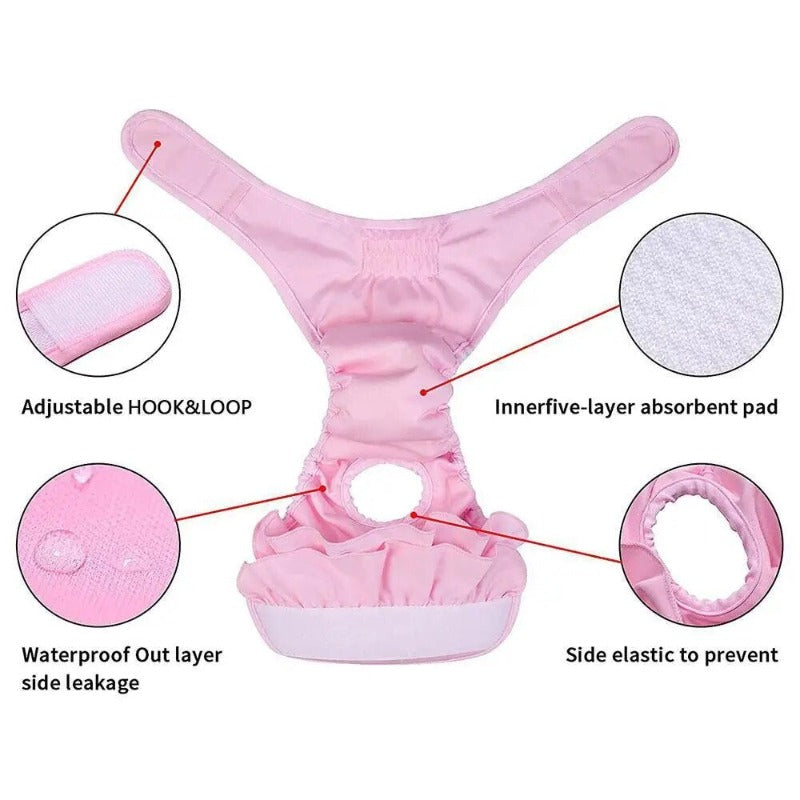 Dog Panties Diapers Reusable Washable Female Dogs Physiological Pant