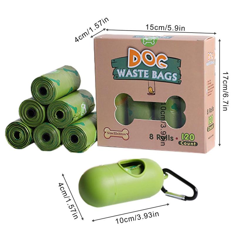 Dog Poop Bag Dispenser with Built-in LED Flashlight and Metal Clip