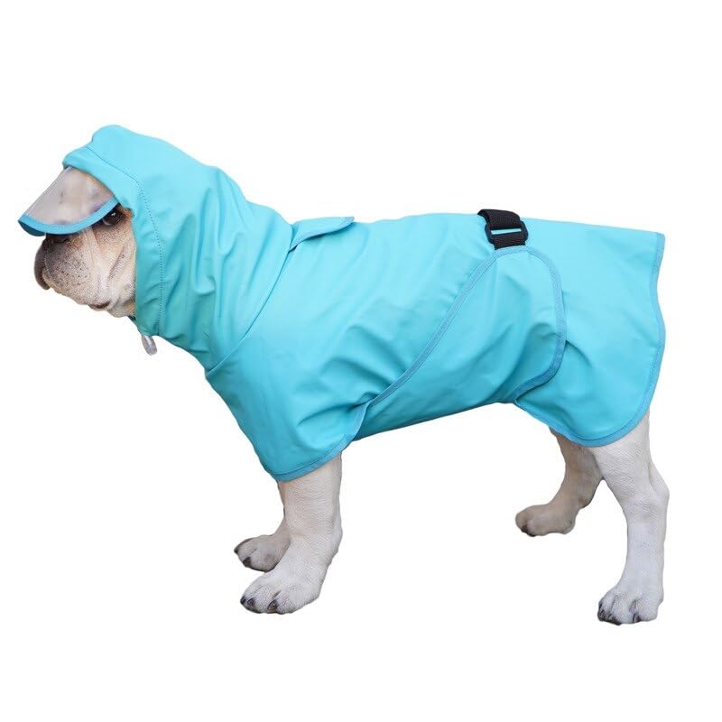 Dog Raincoat Transparent Brim Waterproof PU Pet Dog Clothes Jacket