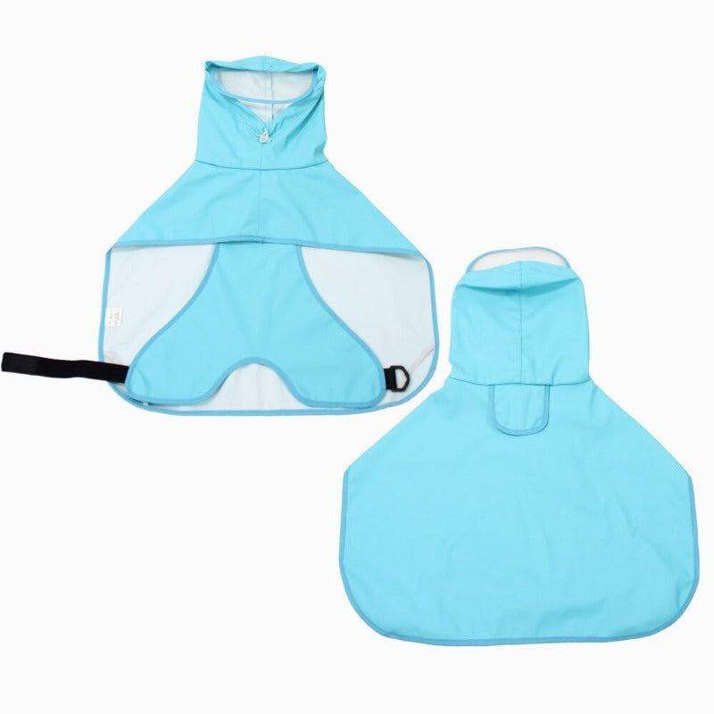 Dog Raincoat Transparent Brim Waterproof PU Pet Dog Clothes Jacket