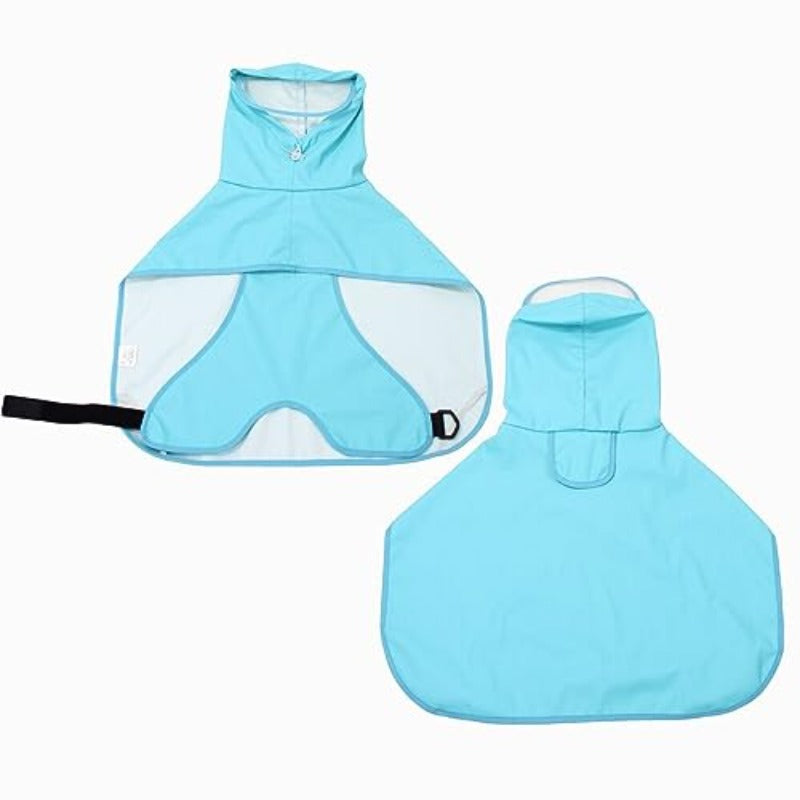 Dog Raincoat Transparent Brim Waterproof PU Pet Dog Clothes Jacket