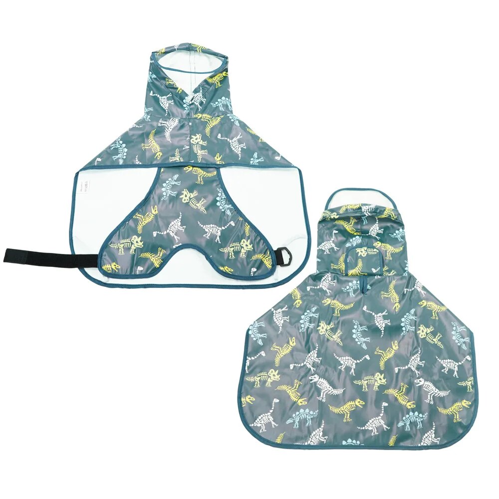 Dog Raincoat Waterproof Soft PU Breathable Dog Rain Jacket With Hood