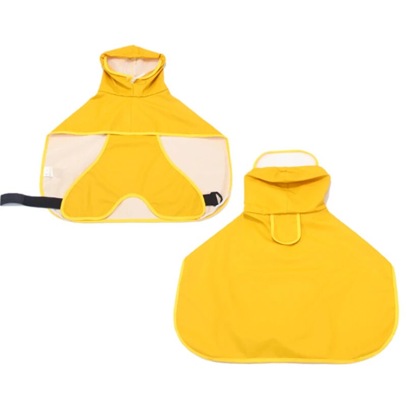 Dog Raincoat Waterproof Soft PU Breathable Dog Rain Jacket With Hood
