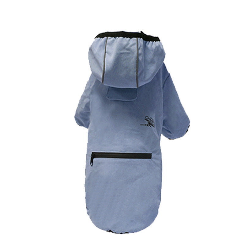 Dog Raincoats Waterproof Reflective Portable Dog Hooded